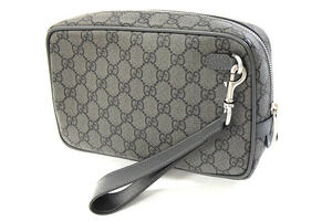 Gucci Gray Ophidia Shoulder GG Bag Leather Clutch Supreme Gray